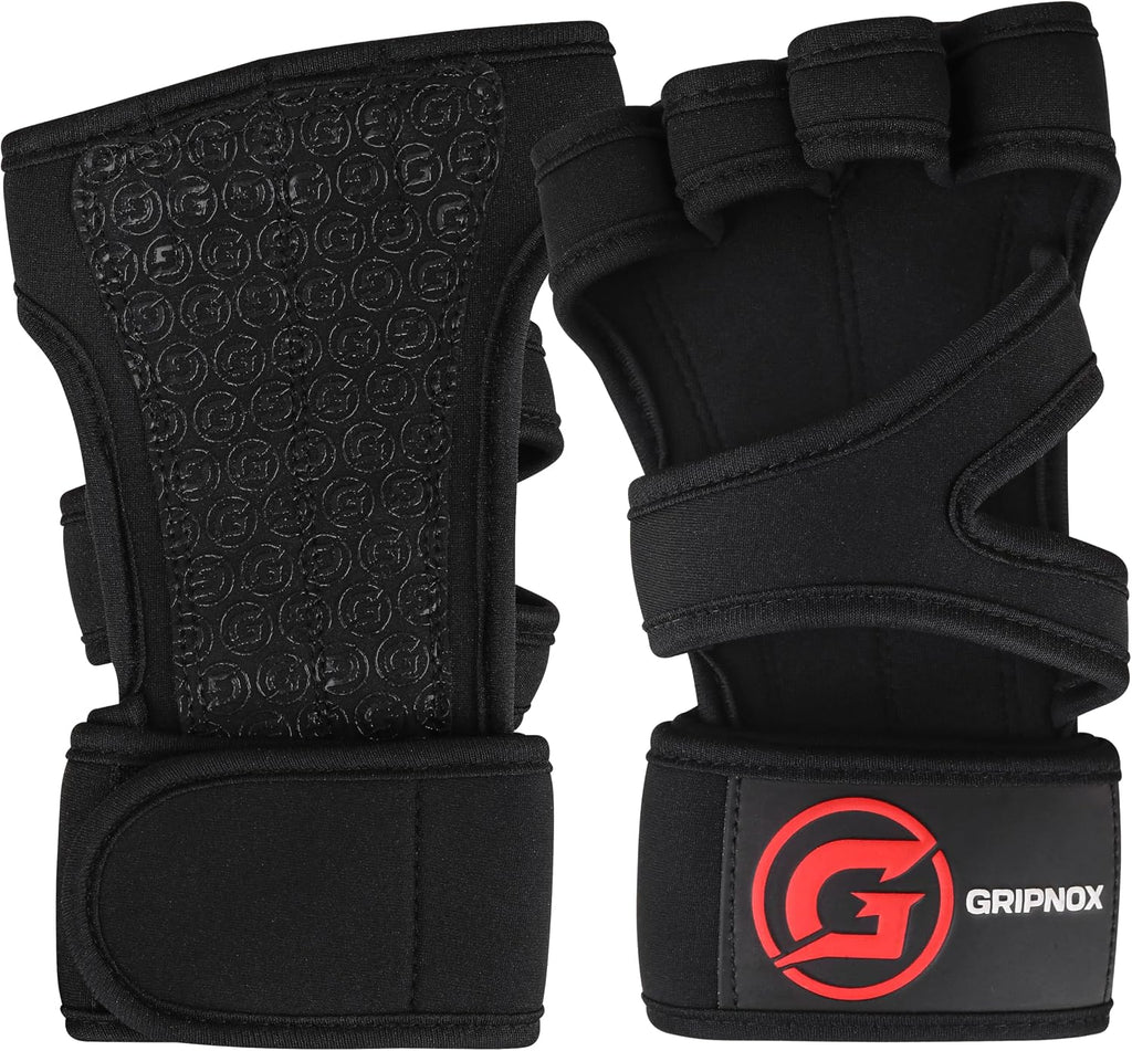 Ventilated Weight Lifting Gloves for Men & Women with Wrist Wrap Support – Padded Fingerless Gym Workout Gloves with Non-Slip Grip for Fitness, Weightlifting & Cross Training