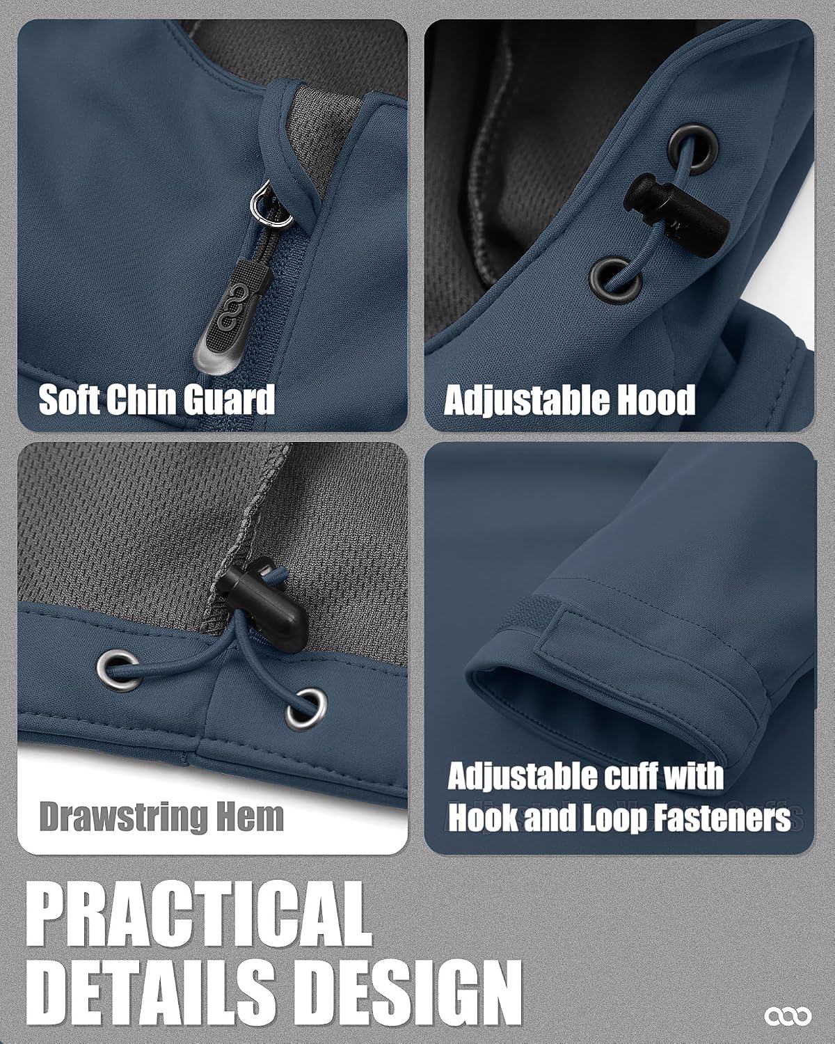 33,000ft Men's Softshell Jacket Hooded Waterproof Windbreaker Rain Jacket