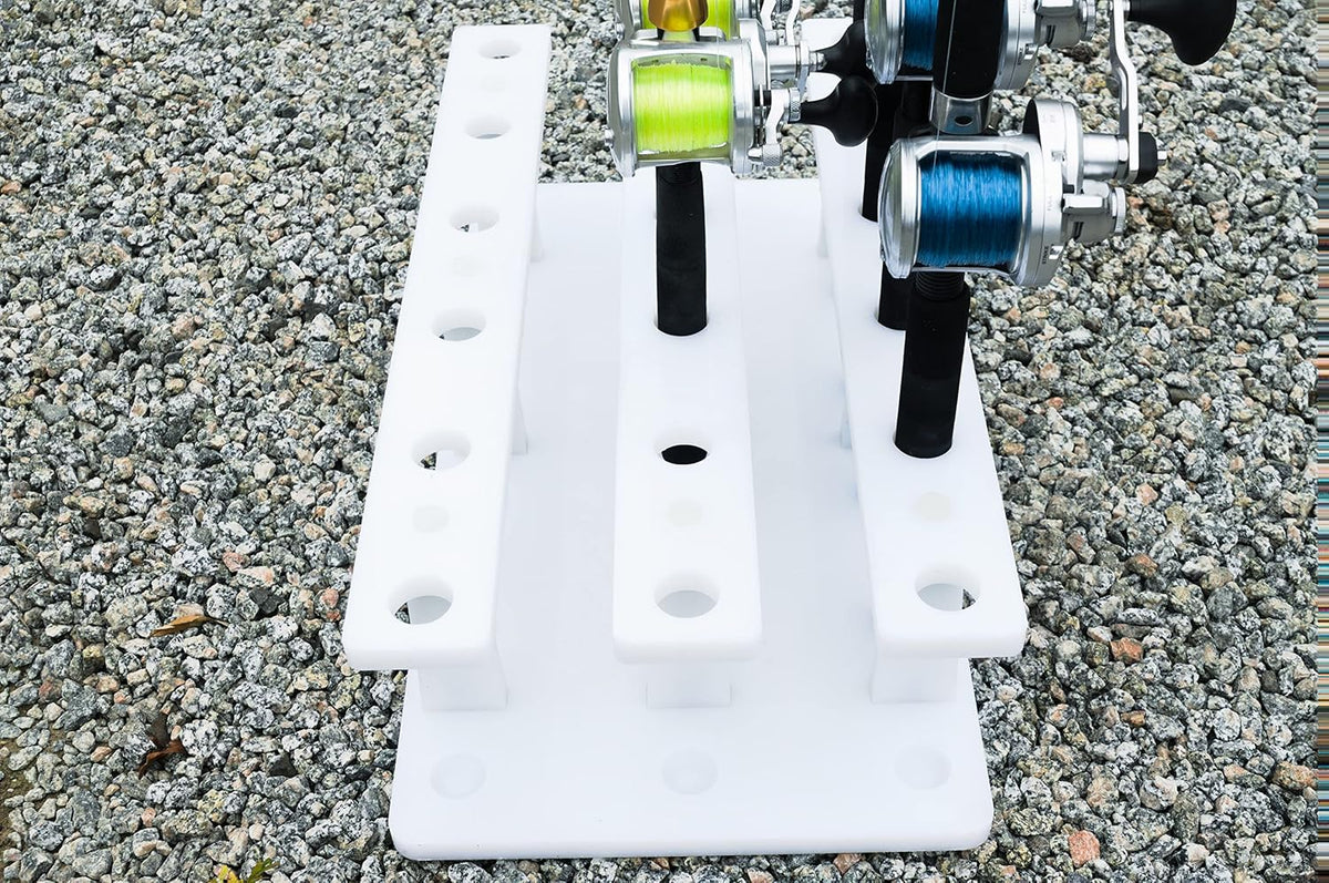 18 Pole Fishing Rod Holder Rack for Garage Heavy Duty Outdoor Boat Dock Storage