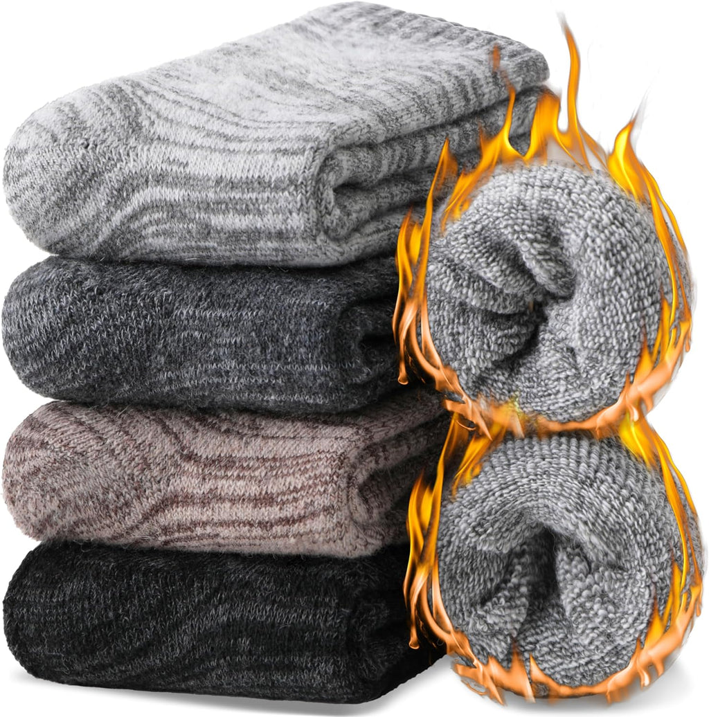 EBMORE Merino Wool Thermal Warm Winter Socks for Women Men