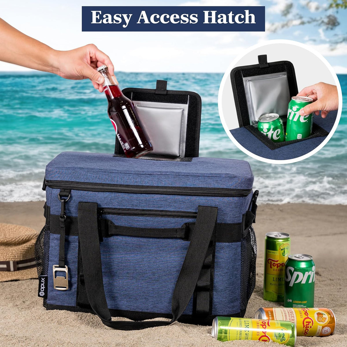 OPUX Collapsible Soft Cooler Bag, 48/60 Cans Leakproof, Insulated Tote