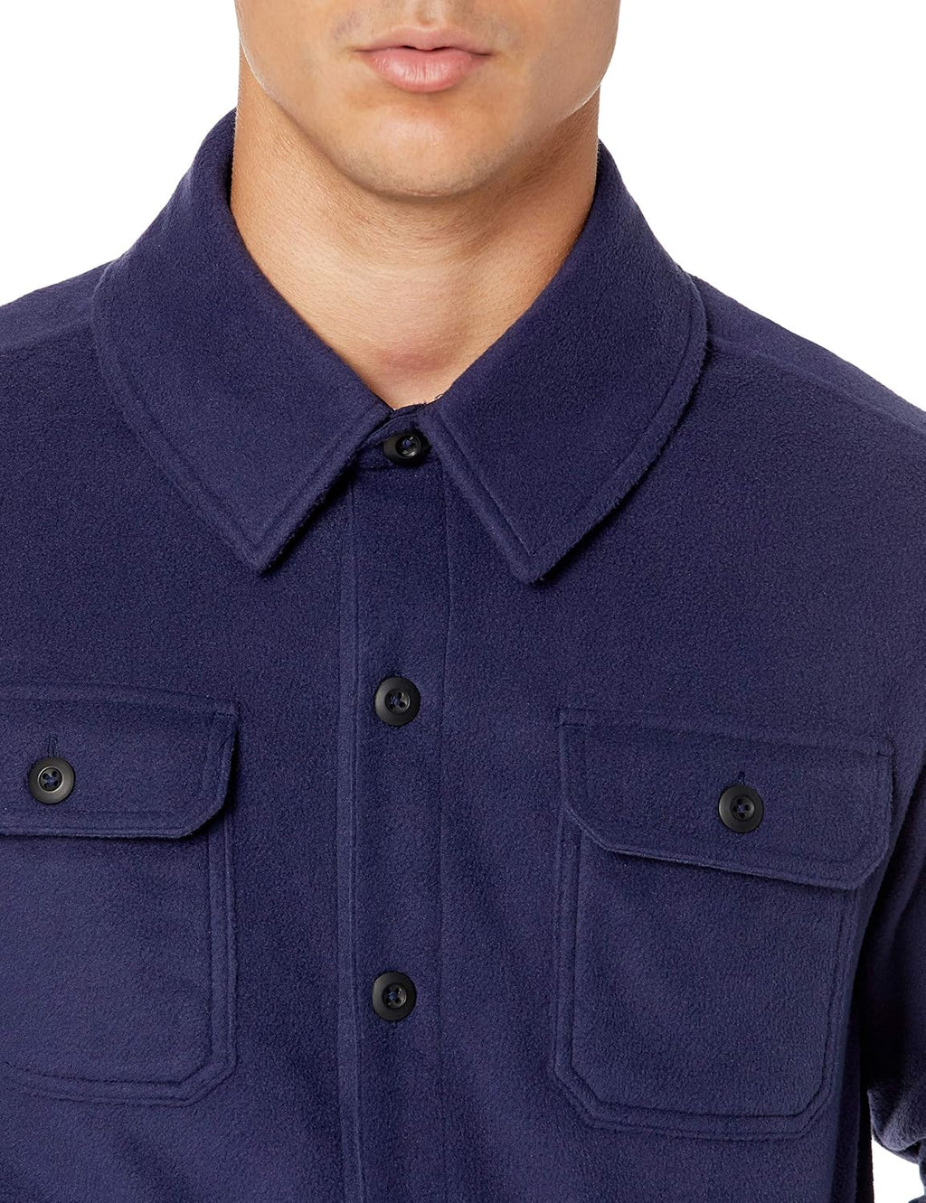 Amazon Essentials Men's Long-Sleeve Polar Fleece Shirt Jacket for Winter, Jackets