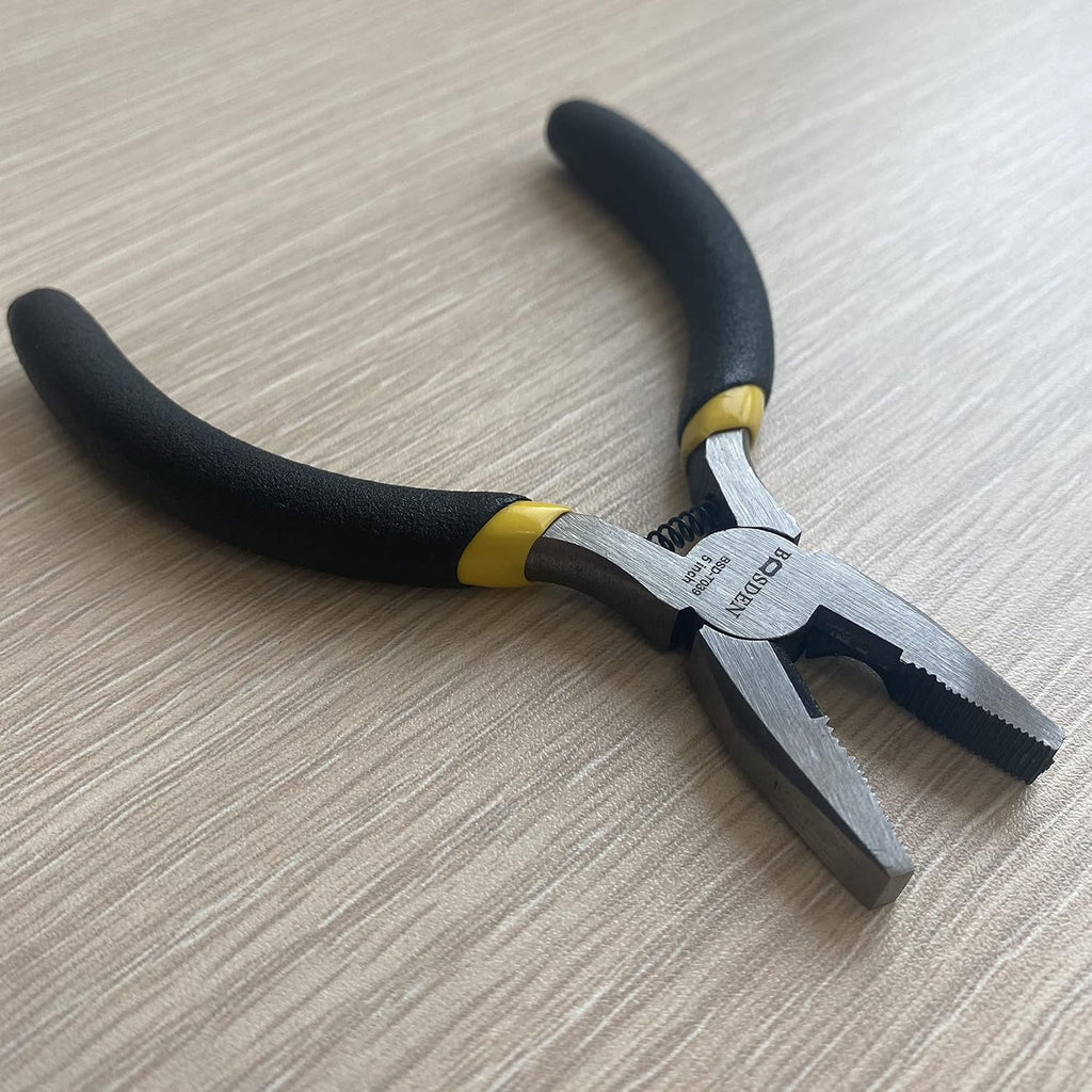 BOOSDEN Mini Linesman Pliers with Wire Cutter 5 Inch 5 Pack
