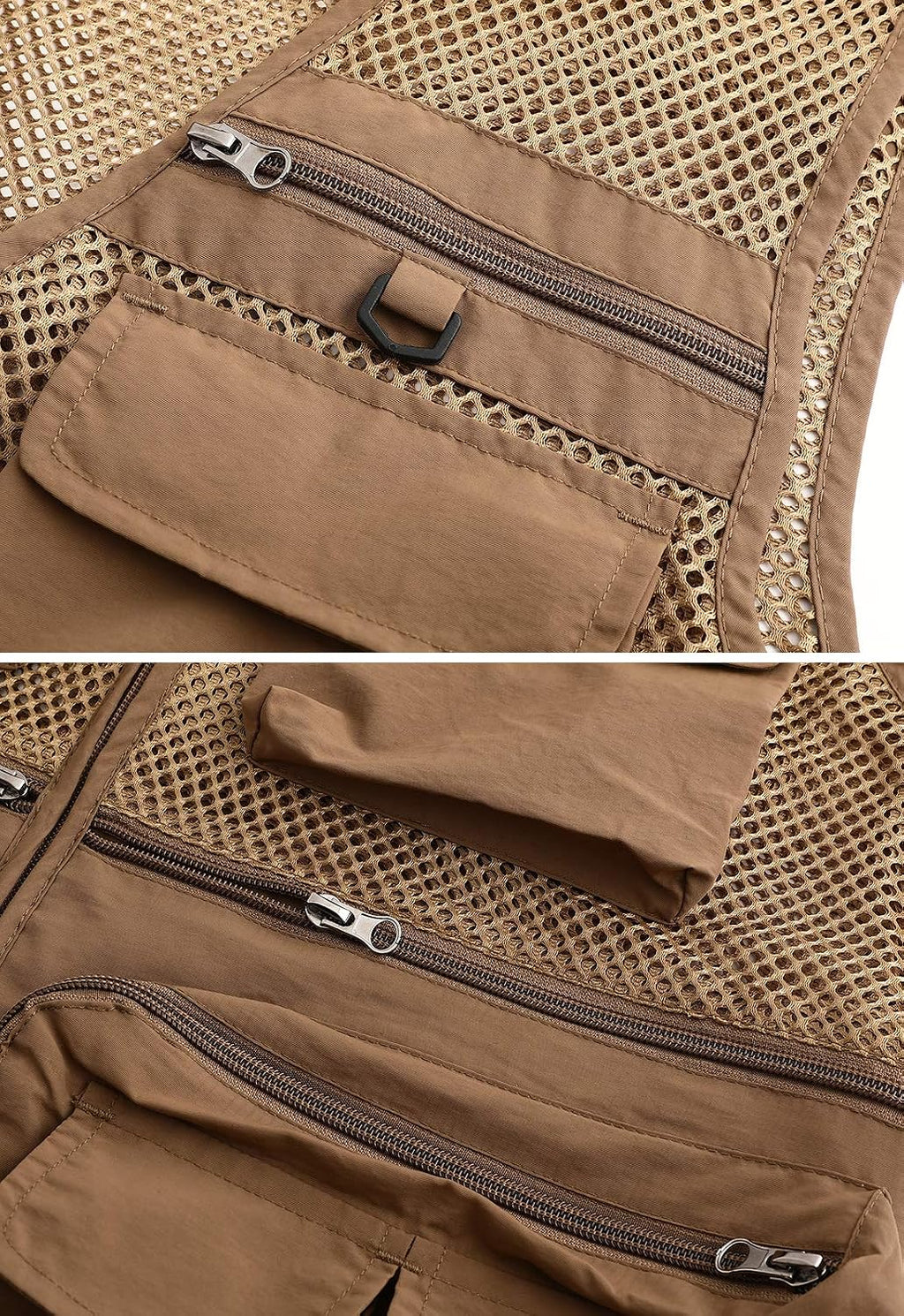 Hbufnha Outdoor Fishing Hunting Vest Multi Pockets Work Cargo Jacket