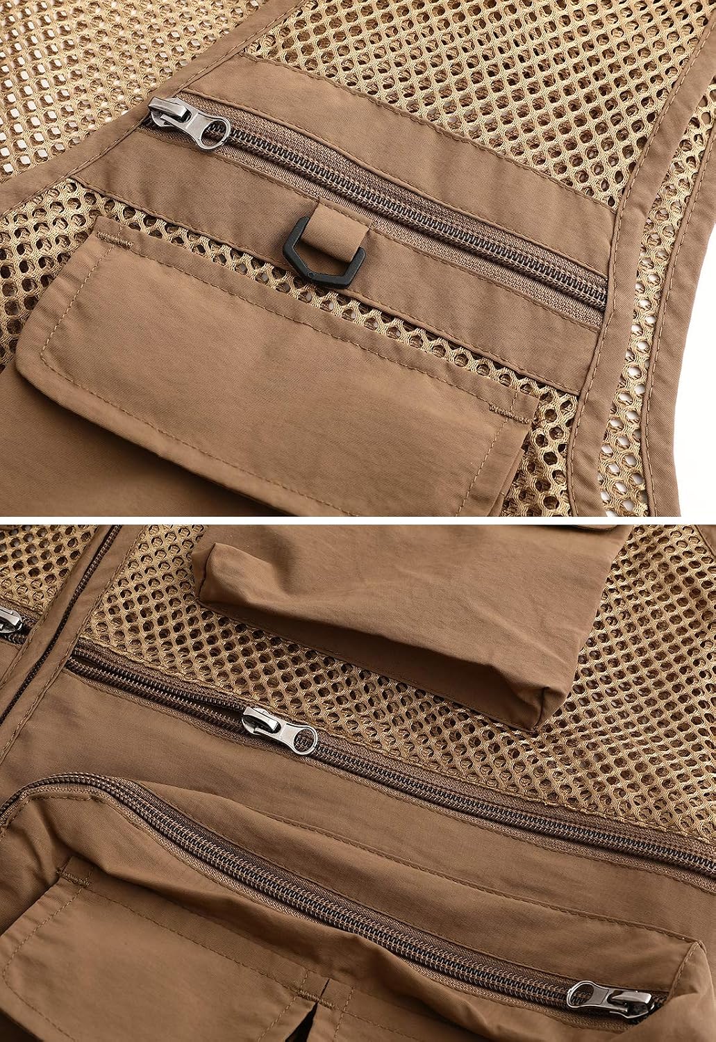 Hbufnha Outdoor Fishing Hunting Vest Multi Pockets Work Cargo Jacket