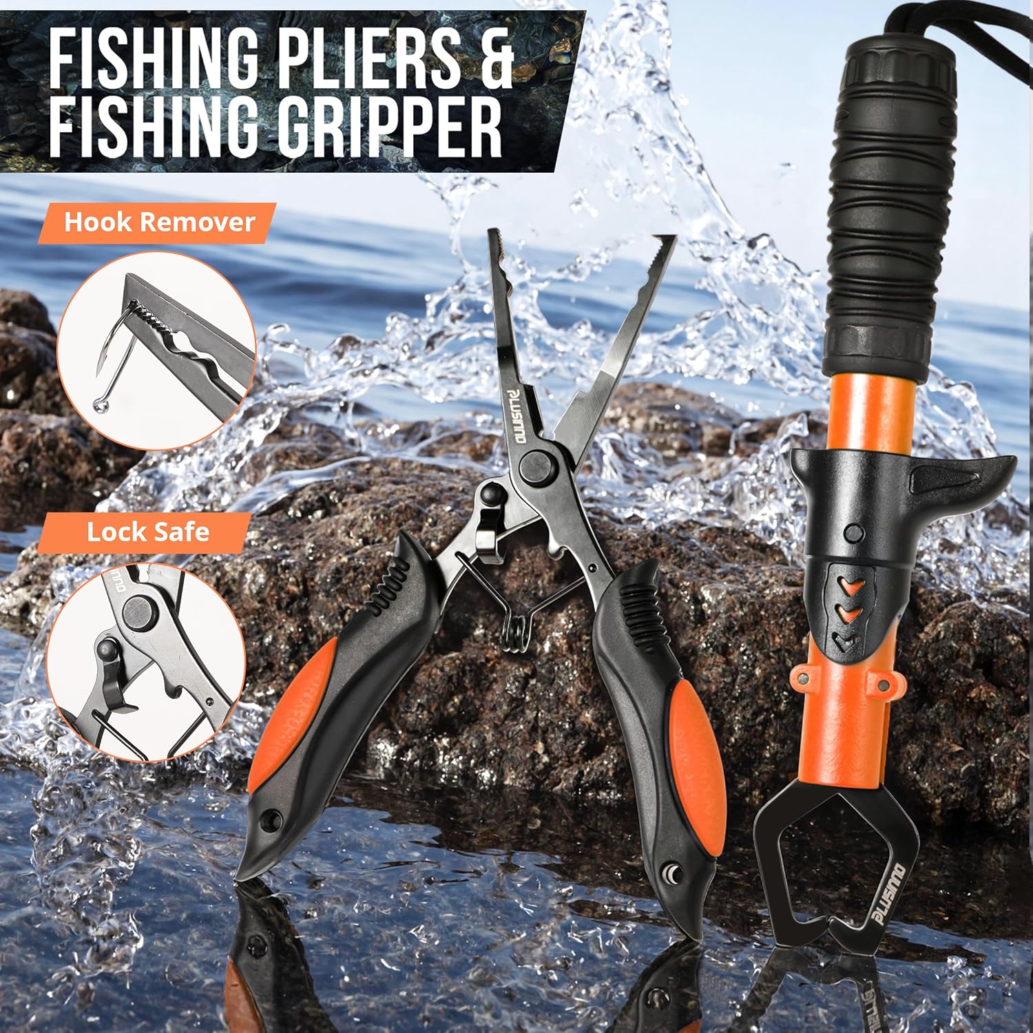 PLUSINNO Fishing Backpack with Tackle Box & Fishing Gear Kit Tackle Bag