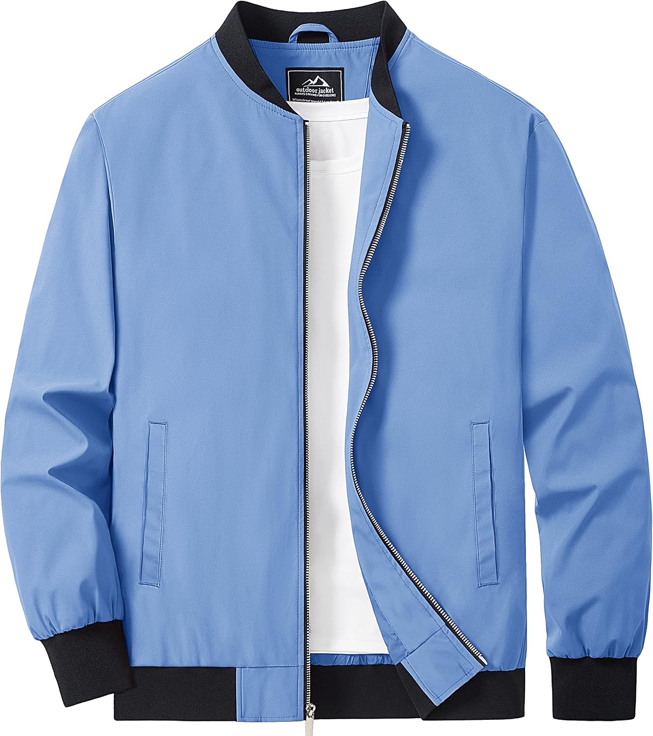 MAGCOMSEN Men's Bomber Jacket Lightweight Full Zip Windbreaker Jackets