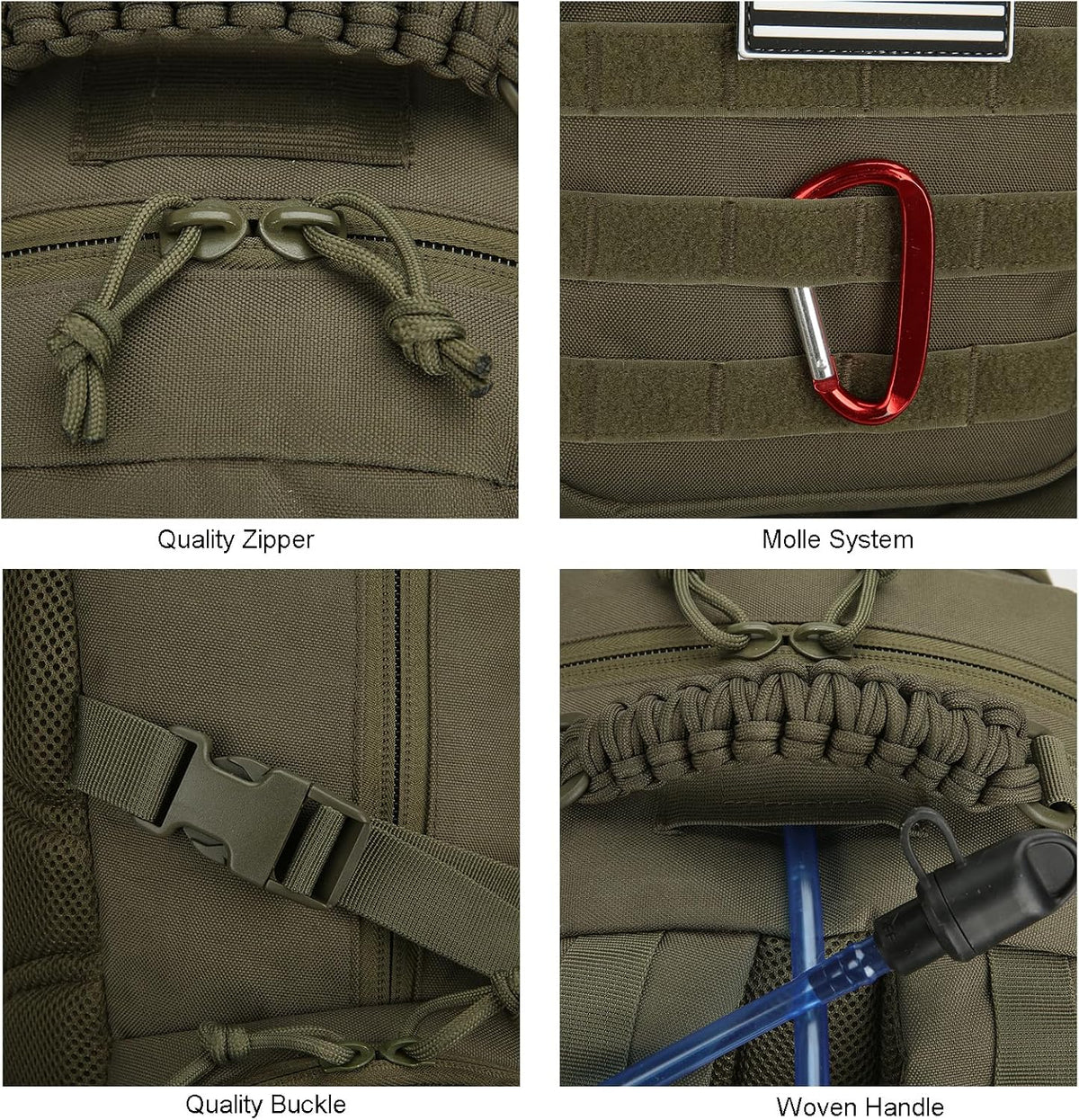 30L Military Tactical Backpack for Men 3 day Assault Pack Molle Daypack Army Hiking Rucksack (Army Green)
