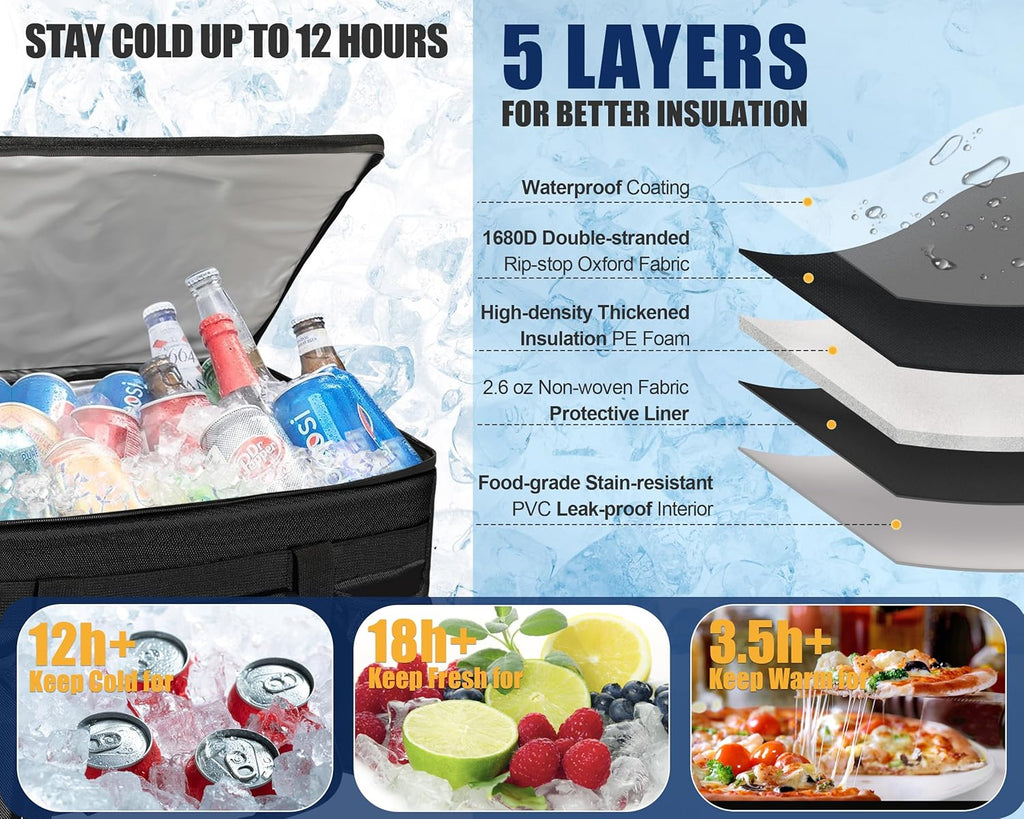 MyLifeUNIT Insulated Cooler Bag for Food Delivery Bags