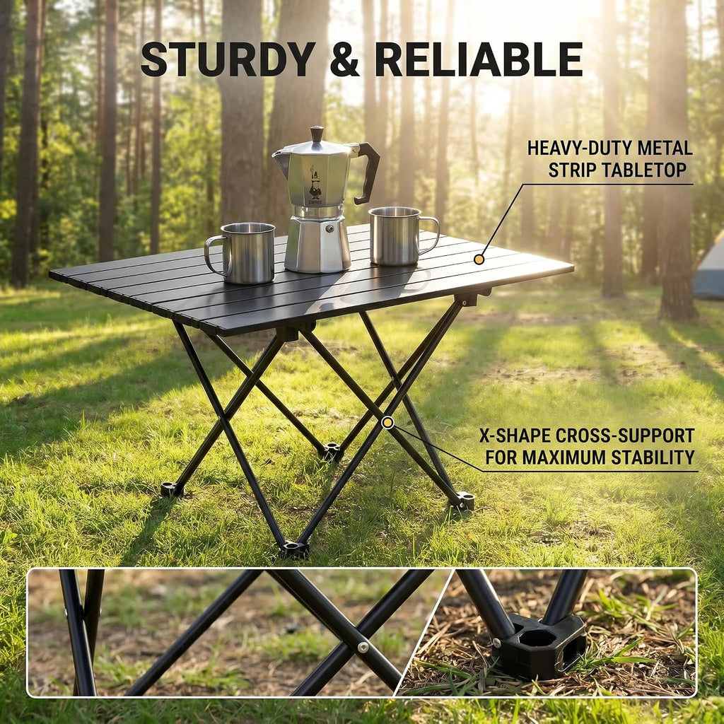 Folding Camping Table, Small Camping Table, Portable Aluminum Camp Table