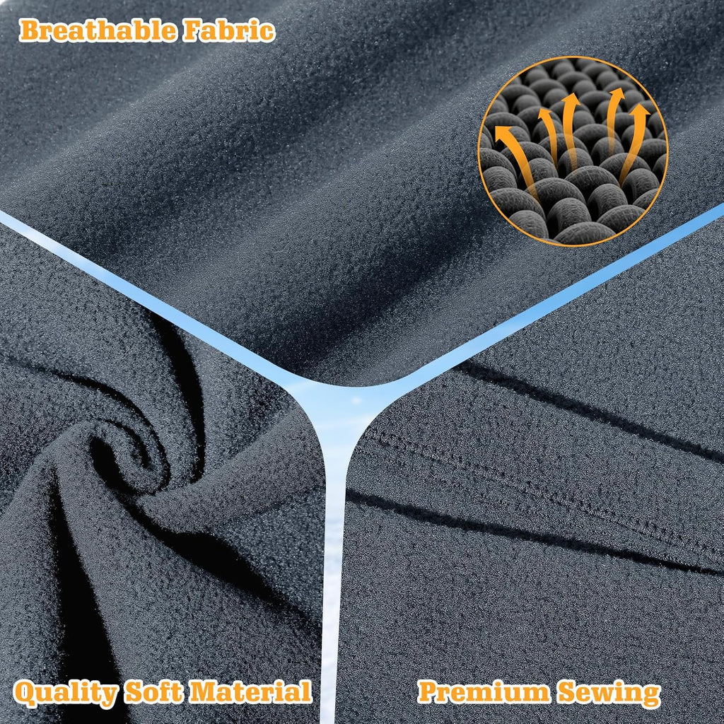 Winter Neck Warmer Gaiter: 4 Pack Windproof Fleece Face Cover