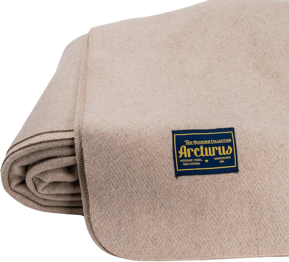 Arcturus Bighorn 100% Virgin Wool Blanket | Heirloom-Quality Wool Bedding for Home & Cabin | Warm, Thick & Durable (King Size, Ivory)