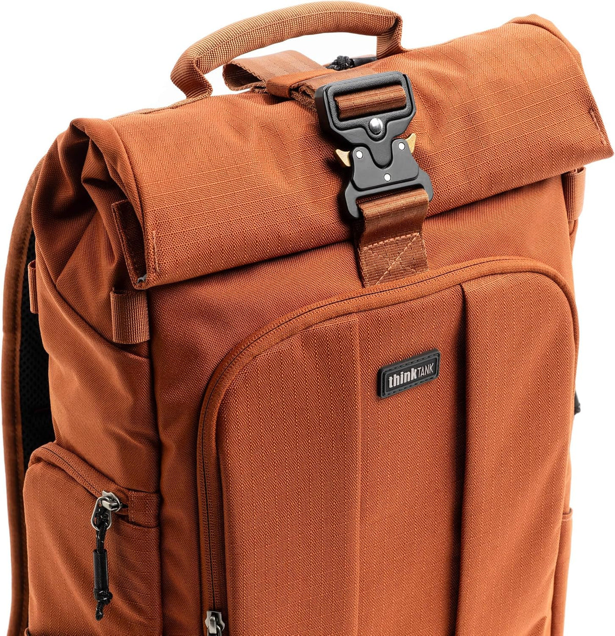 Think Tank FocusPoint 22L RollTop Camera Backpack - Urban Rust: Expandable Travel & Camera Backpack with Laptop Sleeve, Quick Side and Back Access, Rain Cover – Versatile Photography & Travel Bag