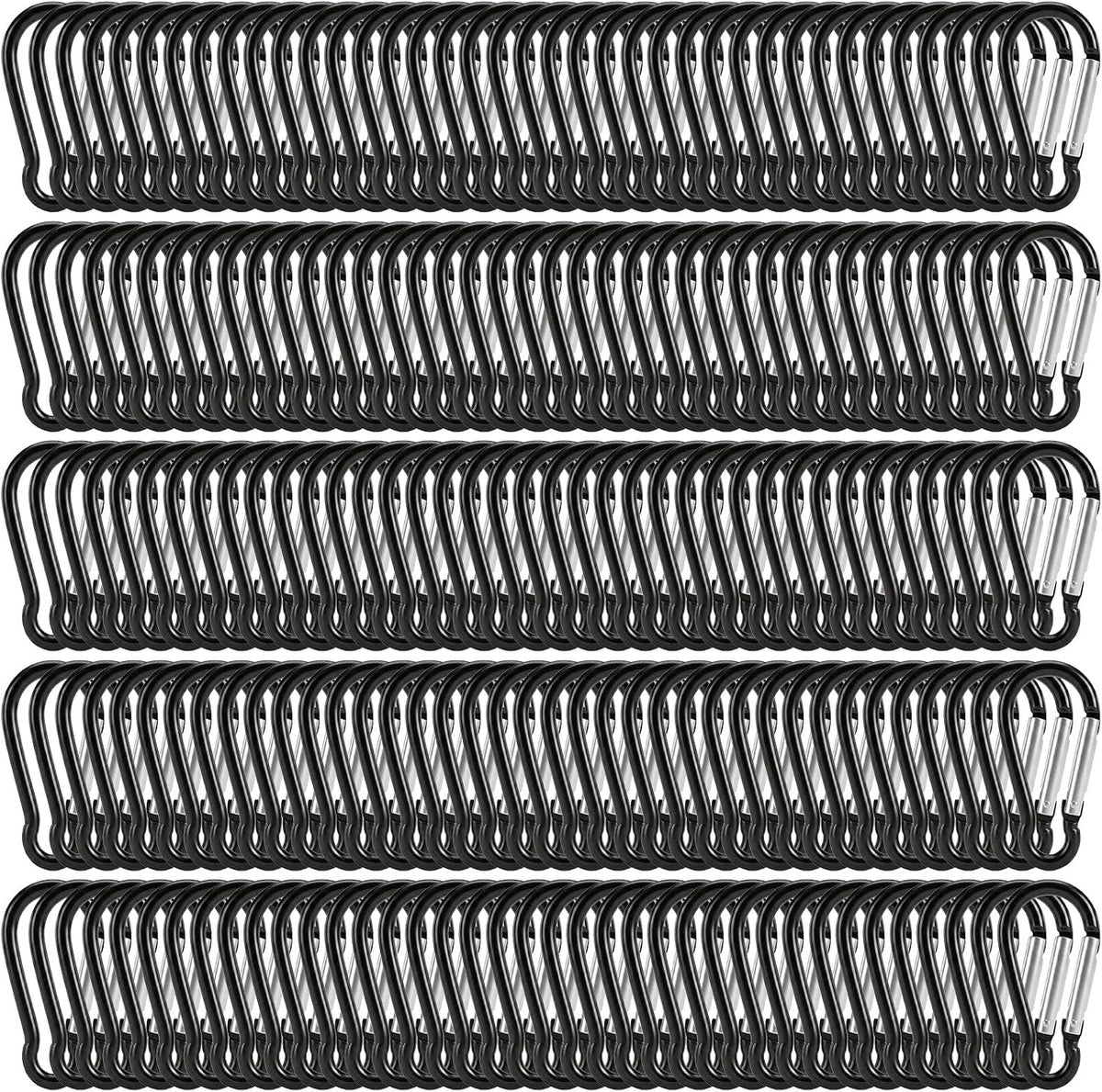 Dimeho 300pcs 1.8" Carabiner Clip Spring Snap Small Hooks Keychain Clip