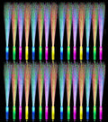 48 PCS Glow Fiber Wands Sticks LED Light Wands 3 Modes Flashing Fiber Optic Light Rod Bulk Fiber Optic Wands for Mardi Gras Halloween Christmas Bar Birthday Wedding Party Supplies