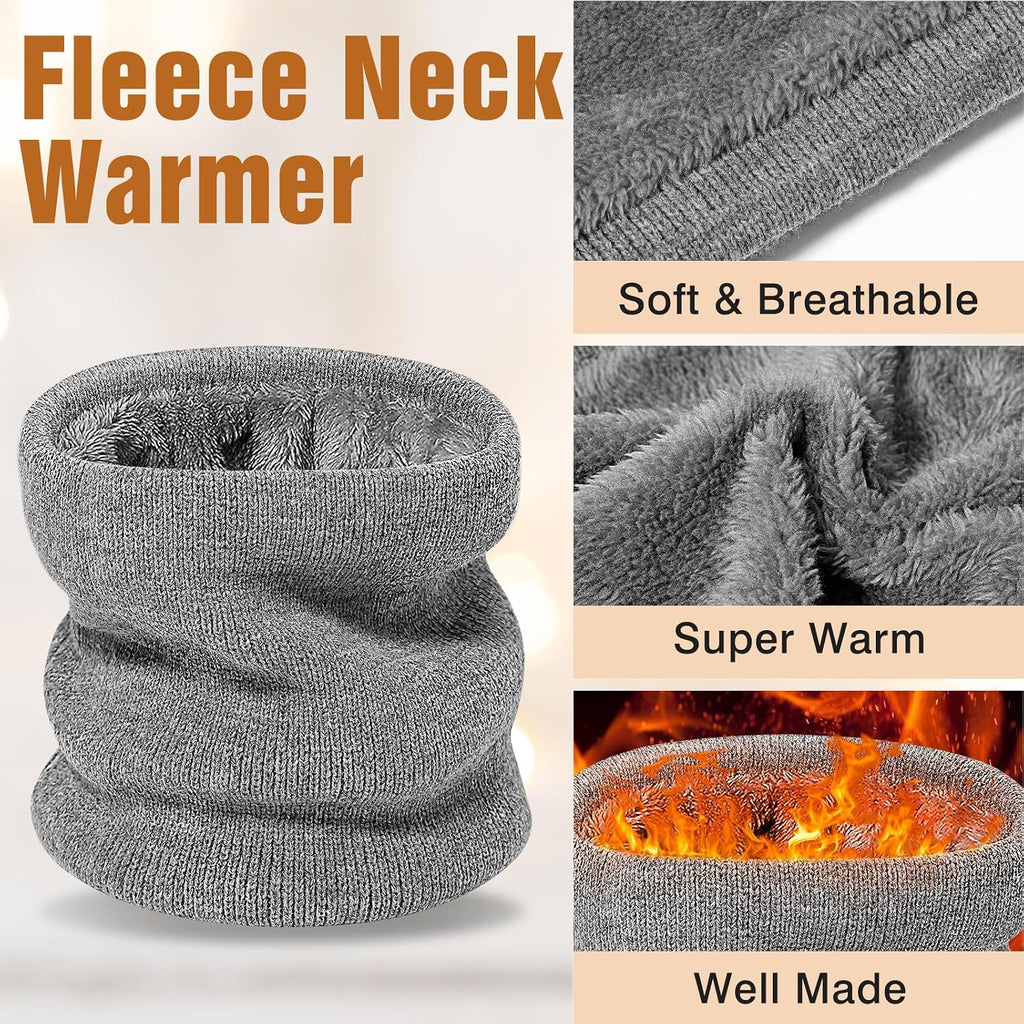 Fivali Winter Neck Warmer Gaiter for Men Women: Thick Windproof Neck Scarf