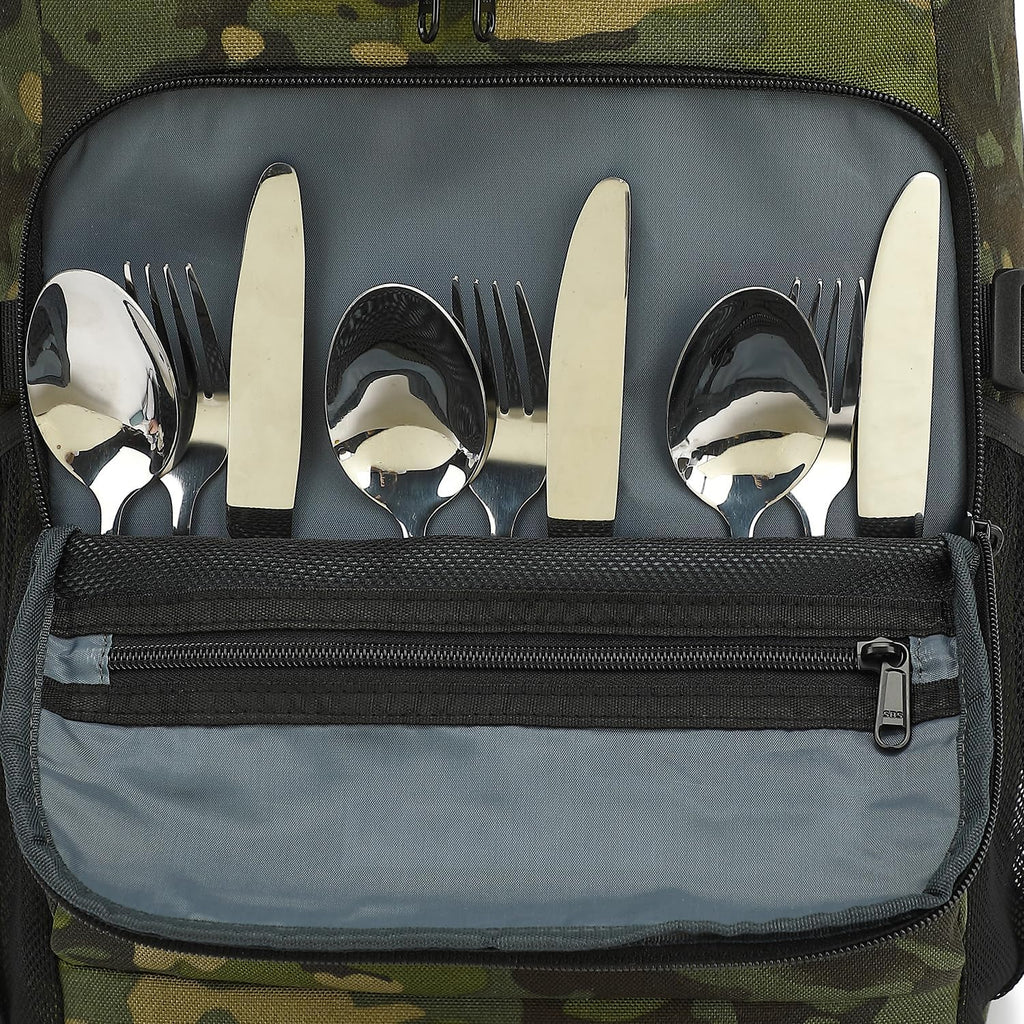 Kalesi Cooler Backpack 36 Cans Lightweight Insulated Backpack Cooler Leak-Proof Travel Camping Lunch Backpack Outdoor Cutlery Backpack for Men and Women