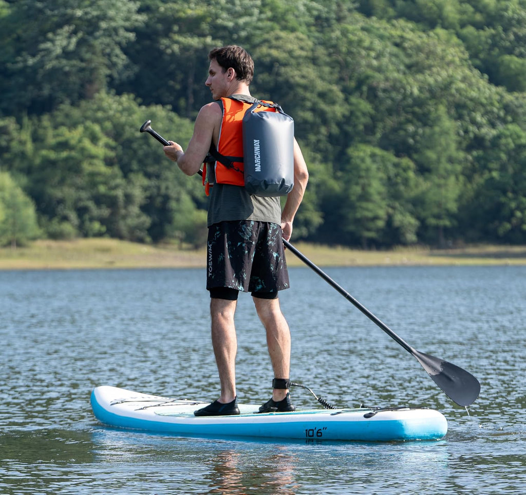 MARCHWAY Floating Waterproof Dry Bag Backpack 5L/10L/20L/30L/40L, Roll Top Sack Keeps Gear Dry for Kayaking, Rafting, Boating, Swimming, Camping, Hiking, Beach, Fishing
