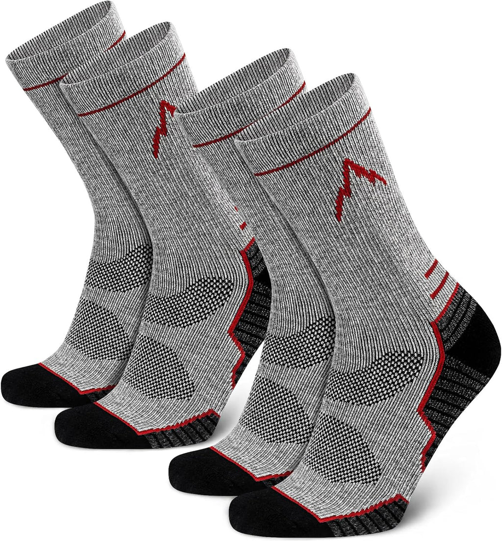 SIXDAYSOX Merino Wool Socks Mens, Crew Cushioned Hiking Socks Men Size 8-16