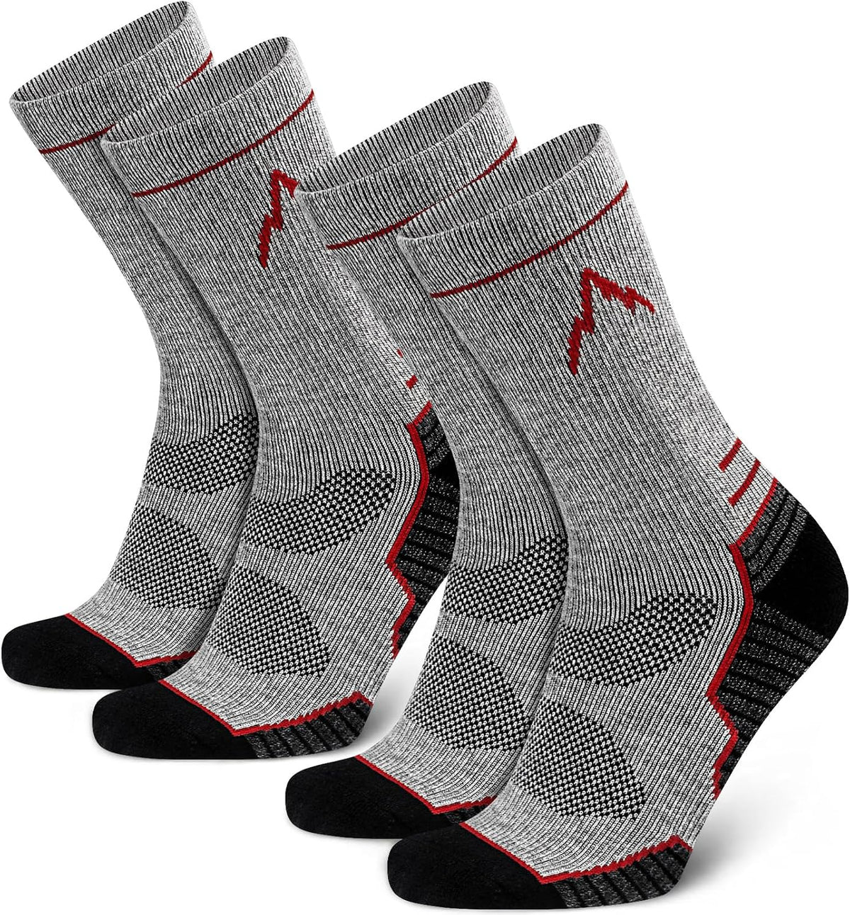 SIXDAYSOX Merino Wool Socks Mens, Crew Cushioned Hiking Socks Men Size 8-16