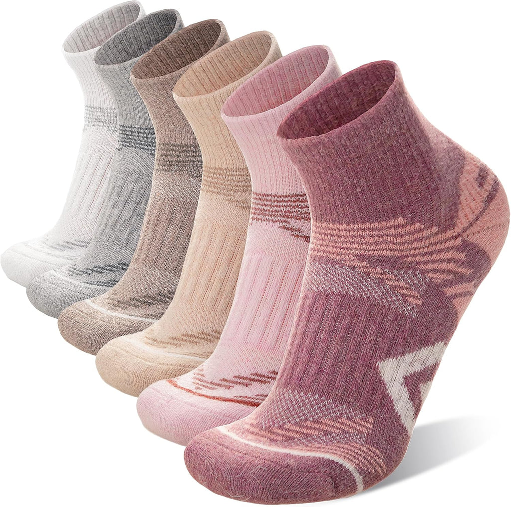 ANTSANG Merino Wool Quarter Ankle Hiking Running Socks for Women Men