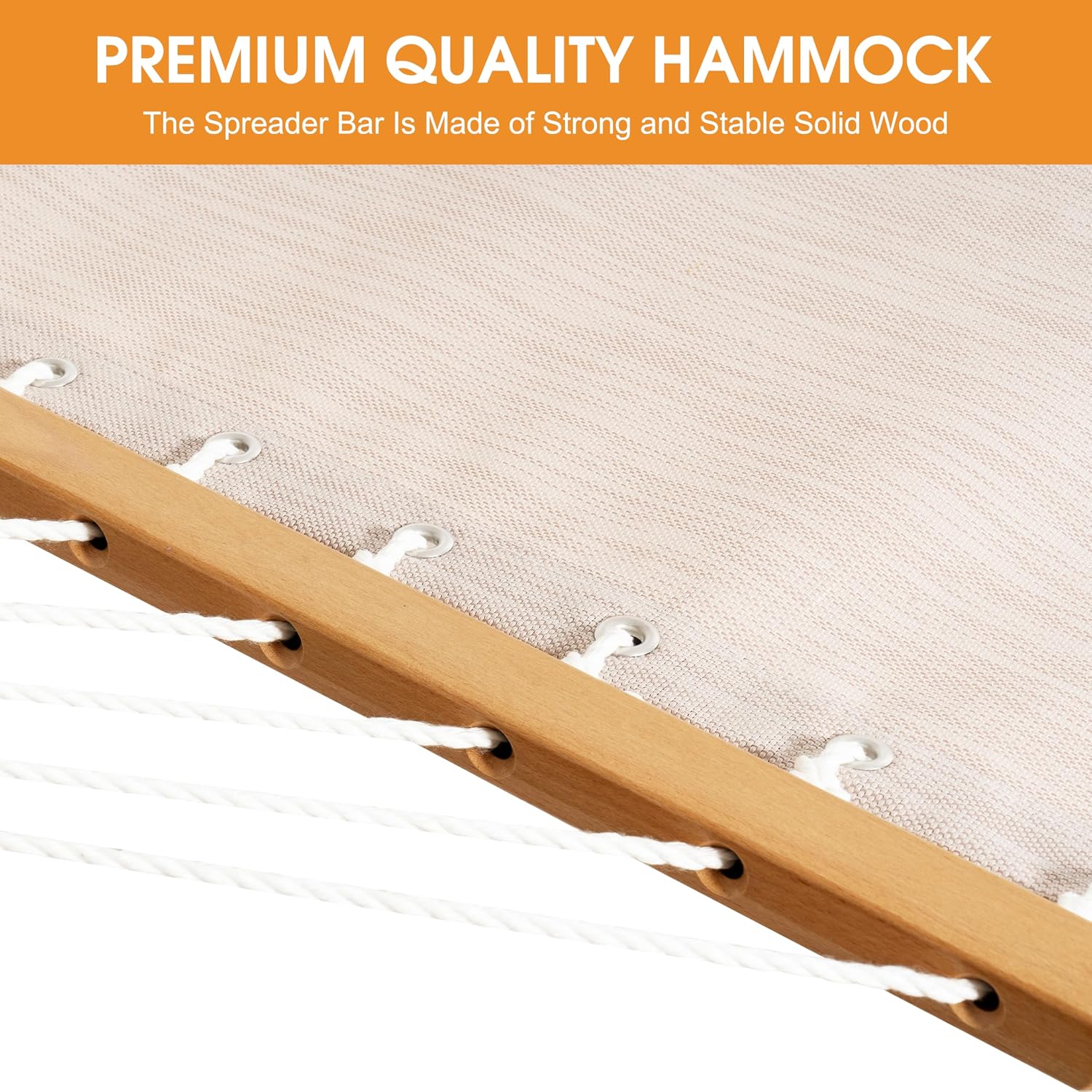 Lazy Daze Double Acrylic Quick Dry Hammock with Spreader Bar for Outdoor