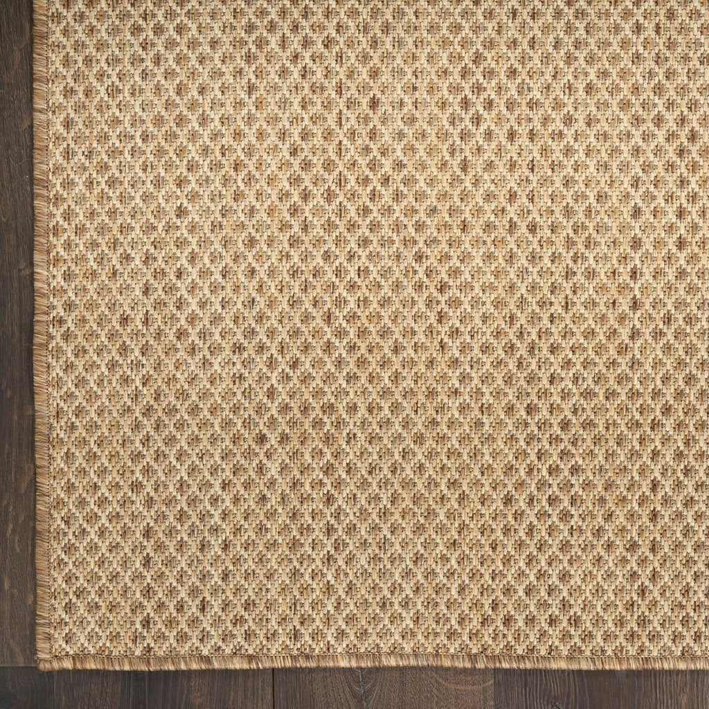 Nourison Home Courtyard Indoor Outdoor Area Rug, Jute, 5' x 7', Geometric