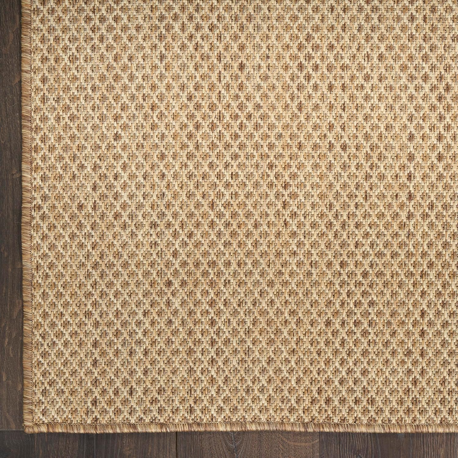 Nourison Home Courtyard Indoor Outdoor Area Rug, Jute, 5' x 7', Geometric
