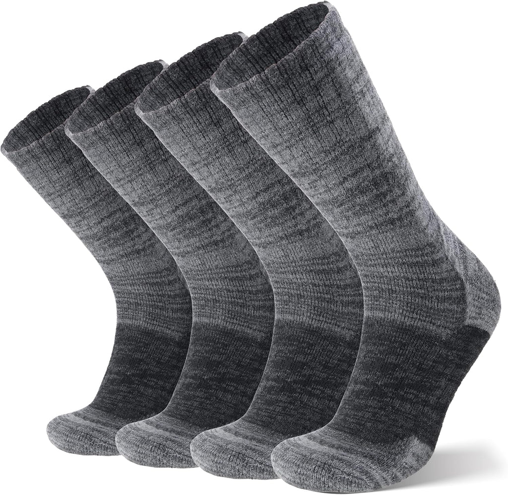 ANTSANG Merino Wool Hiking Socks, Full Cushion, Crew Socks for Men Women