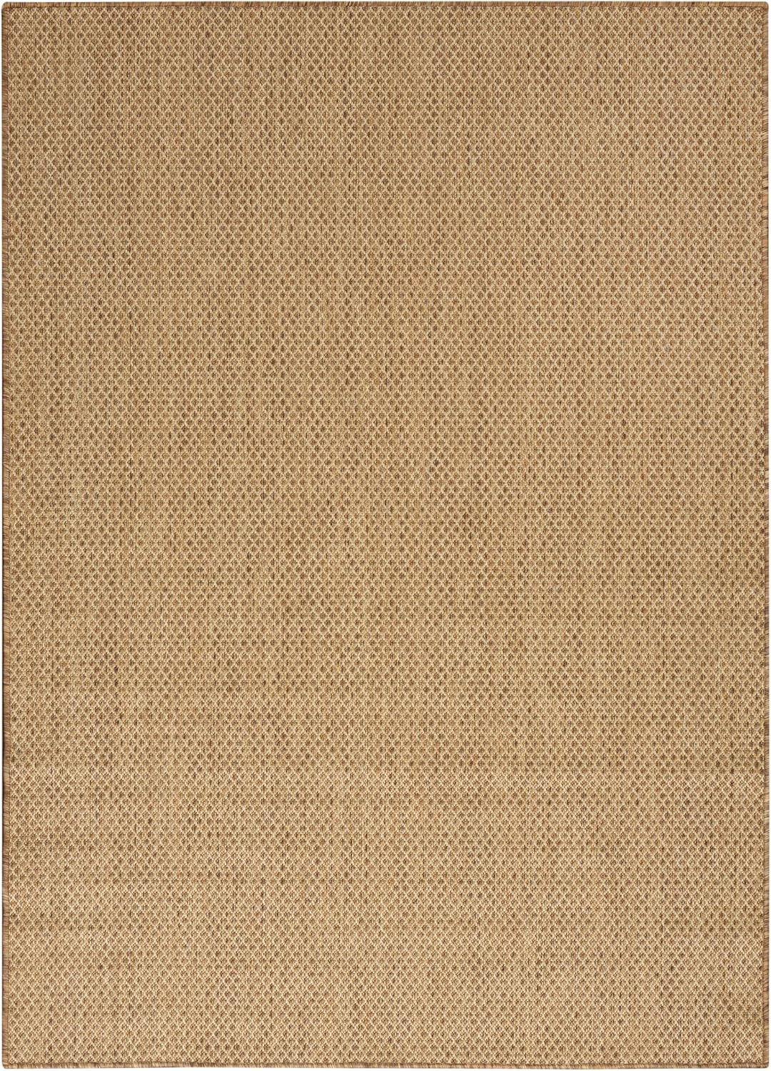 Nourison Home Courtyard Indoor Outdoor Area Rug, Jute, 5' x 7', Geometric