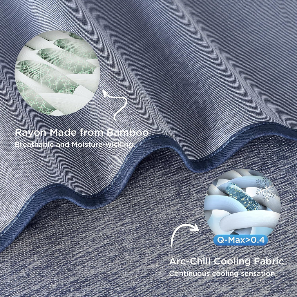 Bedsure Silky Soft Cooling Blanket for Hot Sleepers, Throw XL, Navy