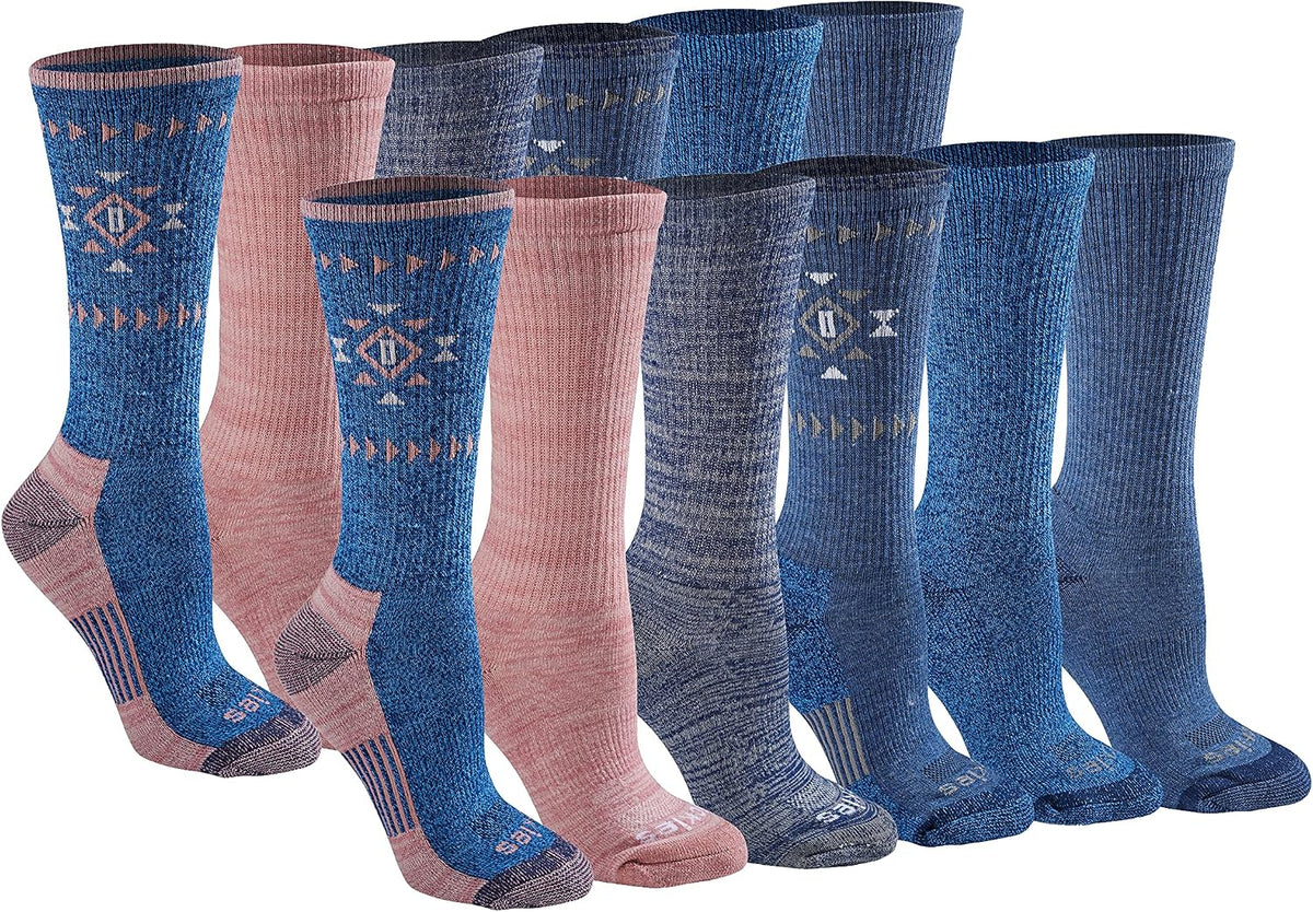 Dickies Women's Dri-Tech Fashion Moisture Control Crew Socks (6, 12 Pairs)