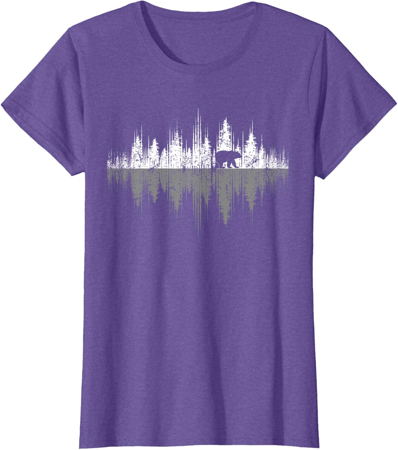 Trees Reflection Wildlife Nature Animal Bear Outdoor Forest Tees T-Shirts
