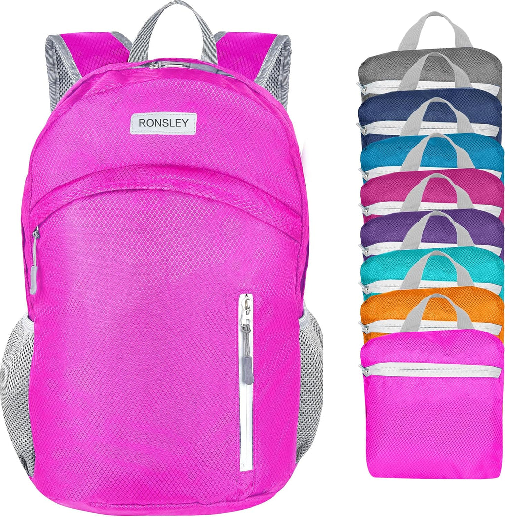 Waterproof Foldable Hiking Backpack, Lightweight Beach Bag SkyBlue