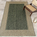 nuLOOM Asha Green Bordered Power Loomed Indoor/Outdoor Area Rug, 4' x 6'