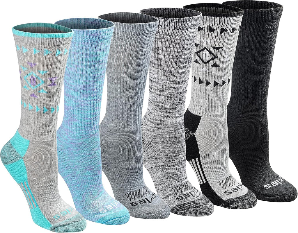 Dickies Women's Dri-Tech Fashion Moisture Control Crew Socks (6, 12 Pairs)