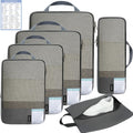 BAGAIL Lightweight Compression Packing Cubes for Travel, 6 Set, Dark Grey