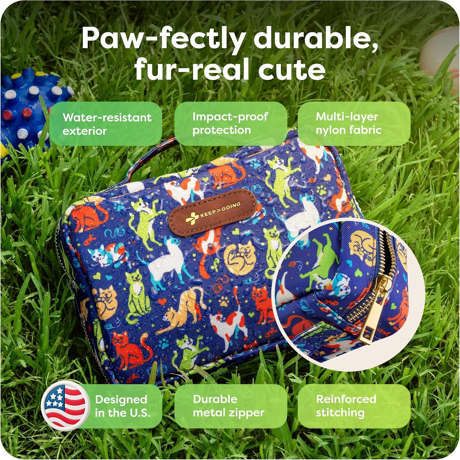 KeepGoing Pet First Aid Kit for Dogs & Cats, 99 Pc. Travel Emergency Kit