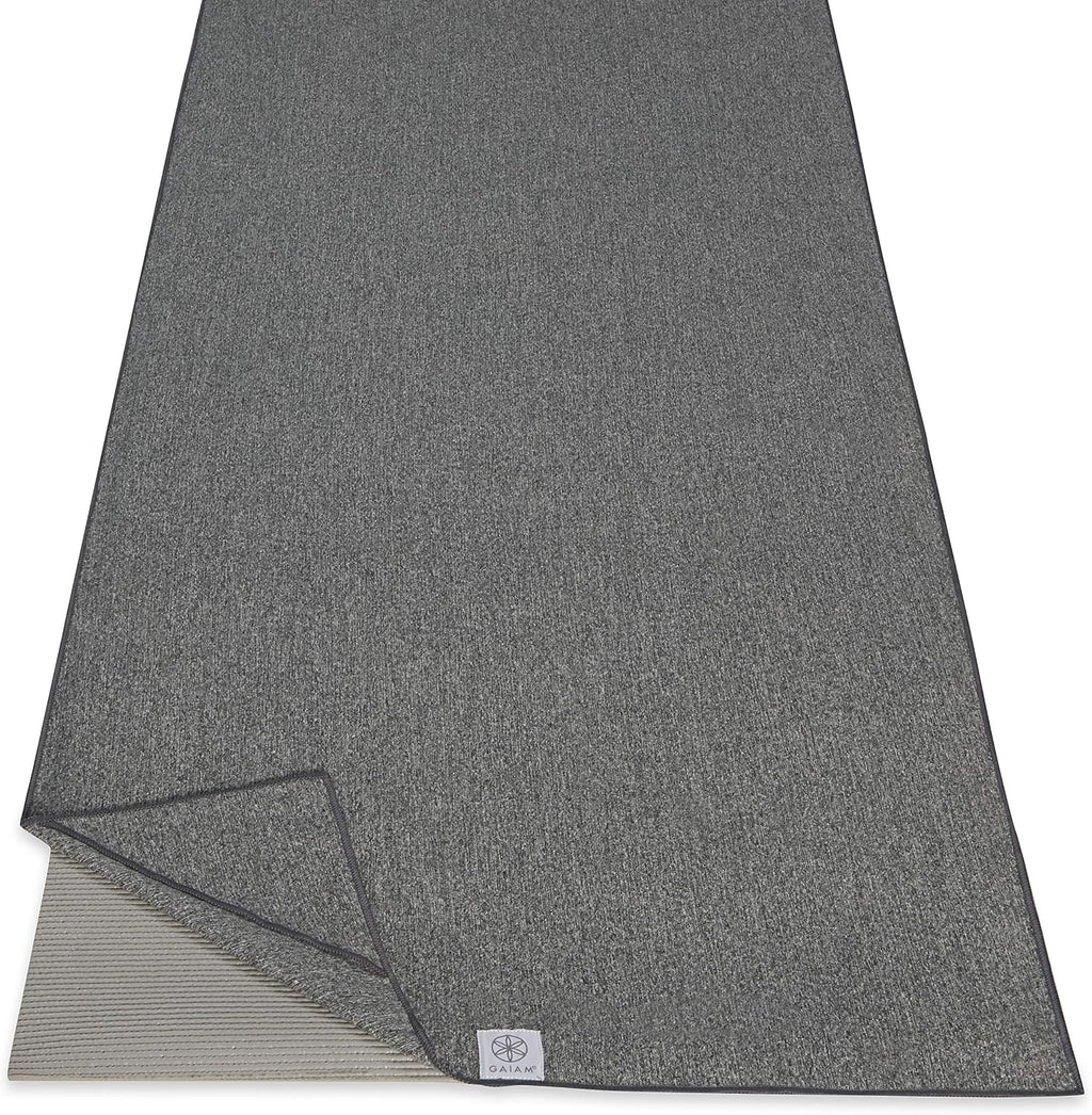 Gaiam Stay-Put Yoga Mat Towel, Non-Slip, Corner Pockets