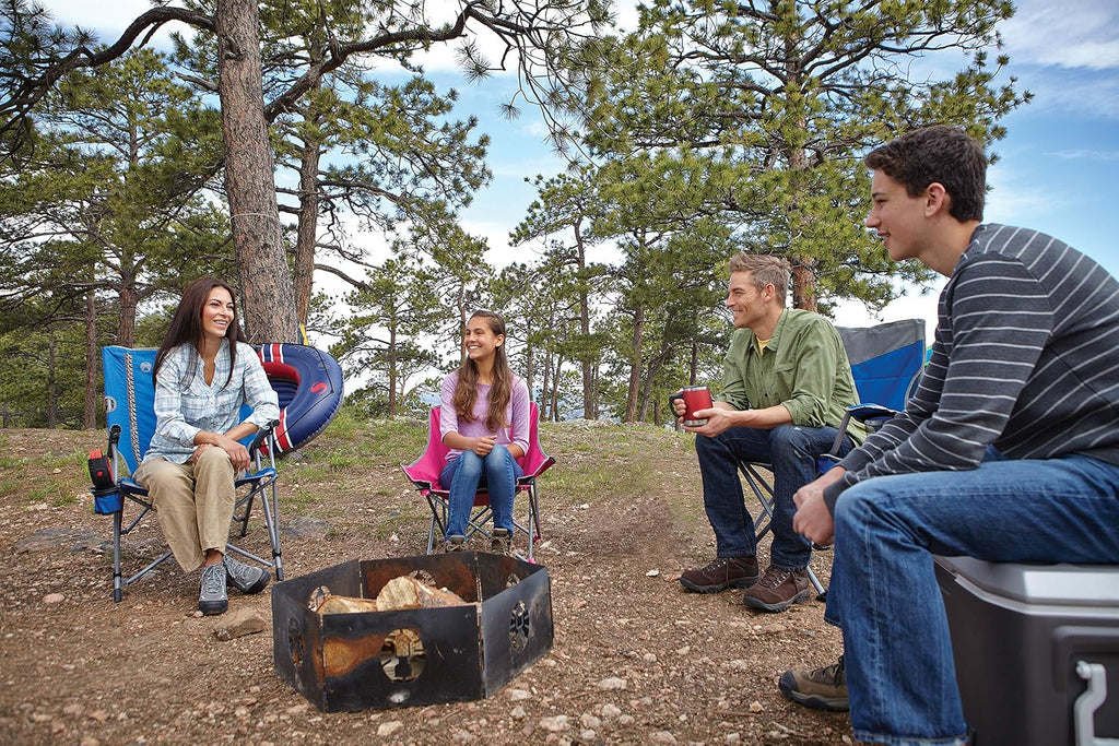 Coleman Big-N-Tall Camping Chair with Cup Holder & Side Pocket, Water-Resistant XL Outdoor Seat Supports up to 600 lbs, Great for Camping, Tailgating, Firepits, Patio, & More