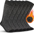 Alvada Mens Merino Wool Crew Socks Thermal and Warm Socks for Winter Work Hiking Running 3 Pairs