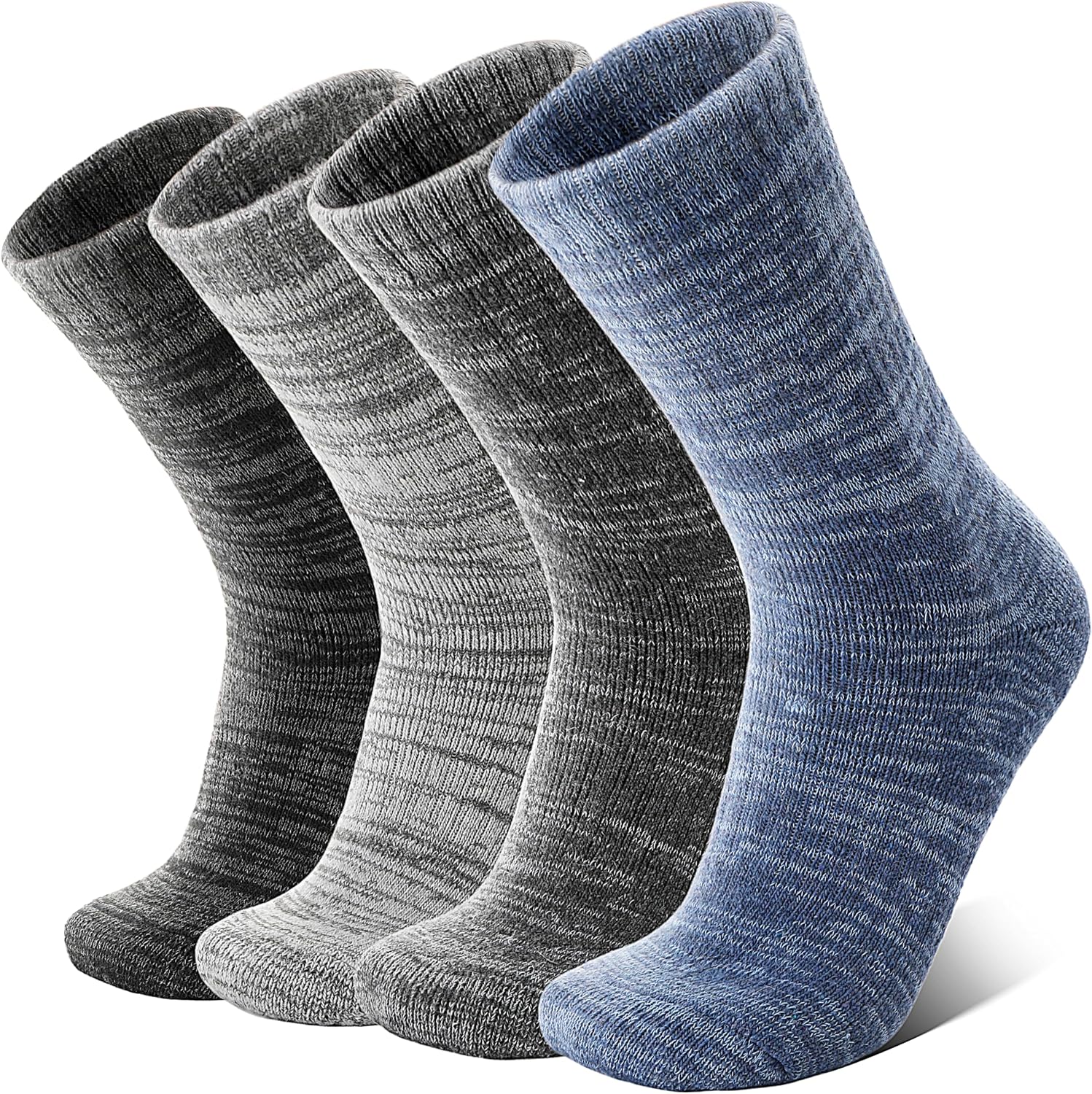 Anlisim Merino Wool Hiking Socks, Boot Crew Work Socks for Women Men
