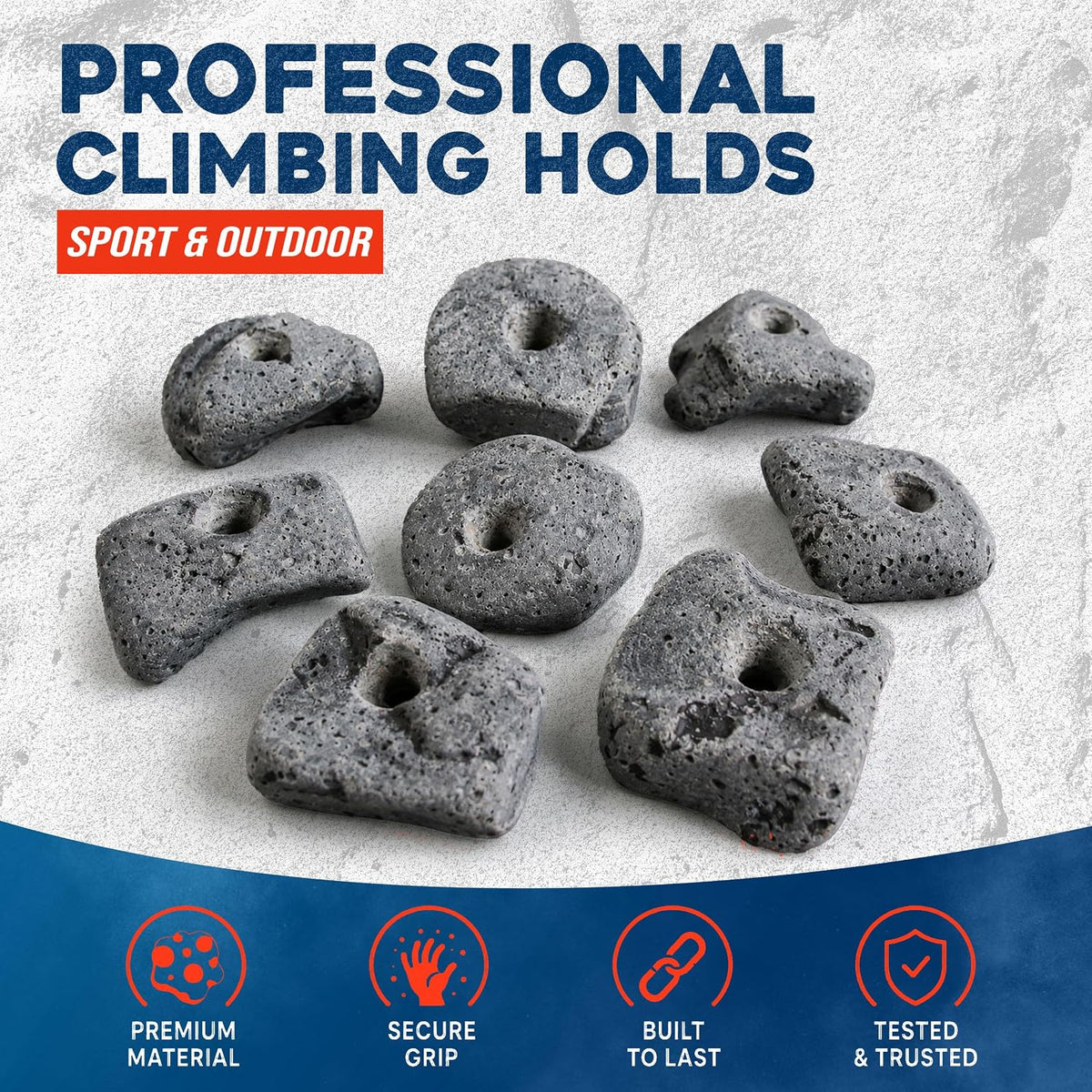 10 PCS Rock Climbing Holds for Rock Climbing Wall Made in USA