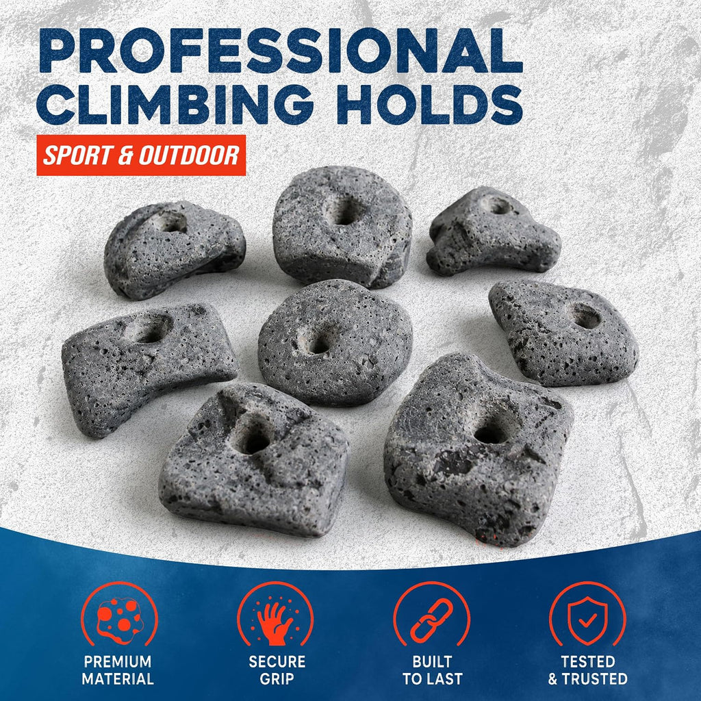 50 PCS Rock Climbing Holds for Rock Climbing Wall Made in USA