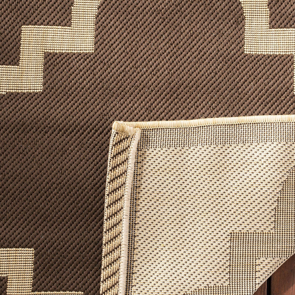 SAFAVIEH Washable Rug Outdoor Courtyard Collection - 2' x 3'7", Dark Brown, Non-Shedding & Easy Cleaning, Ideal for Patio, Front Door, Entryway, Doormat (CY6243-204)