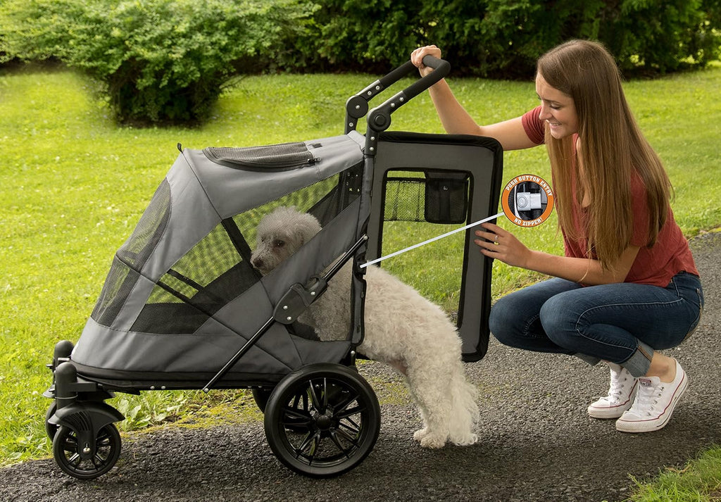 Pet Gear No-Zip Excursion Pet Stroller, Dark Platinum