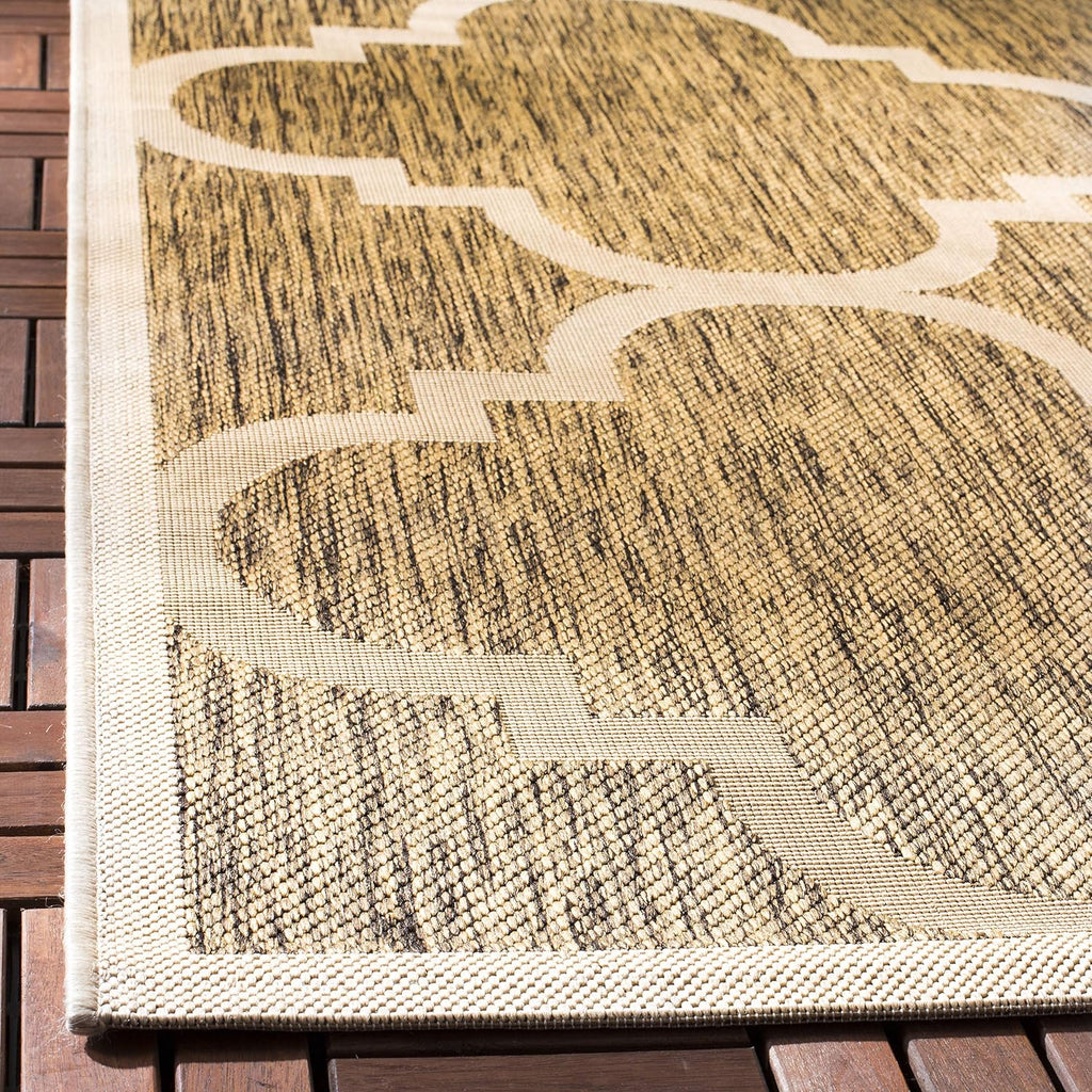 SAFAVIEH Washable Rug Outdoor Courtyard Collection - 2' x 3'7", Brown, Non-Shedding & Easy Cleaning, Ideal for Patio, Front Door, Entryway, Doormat (CY6243-242)