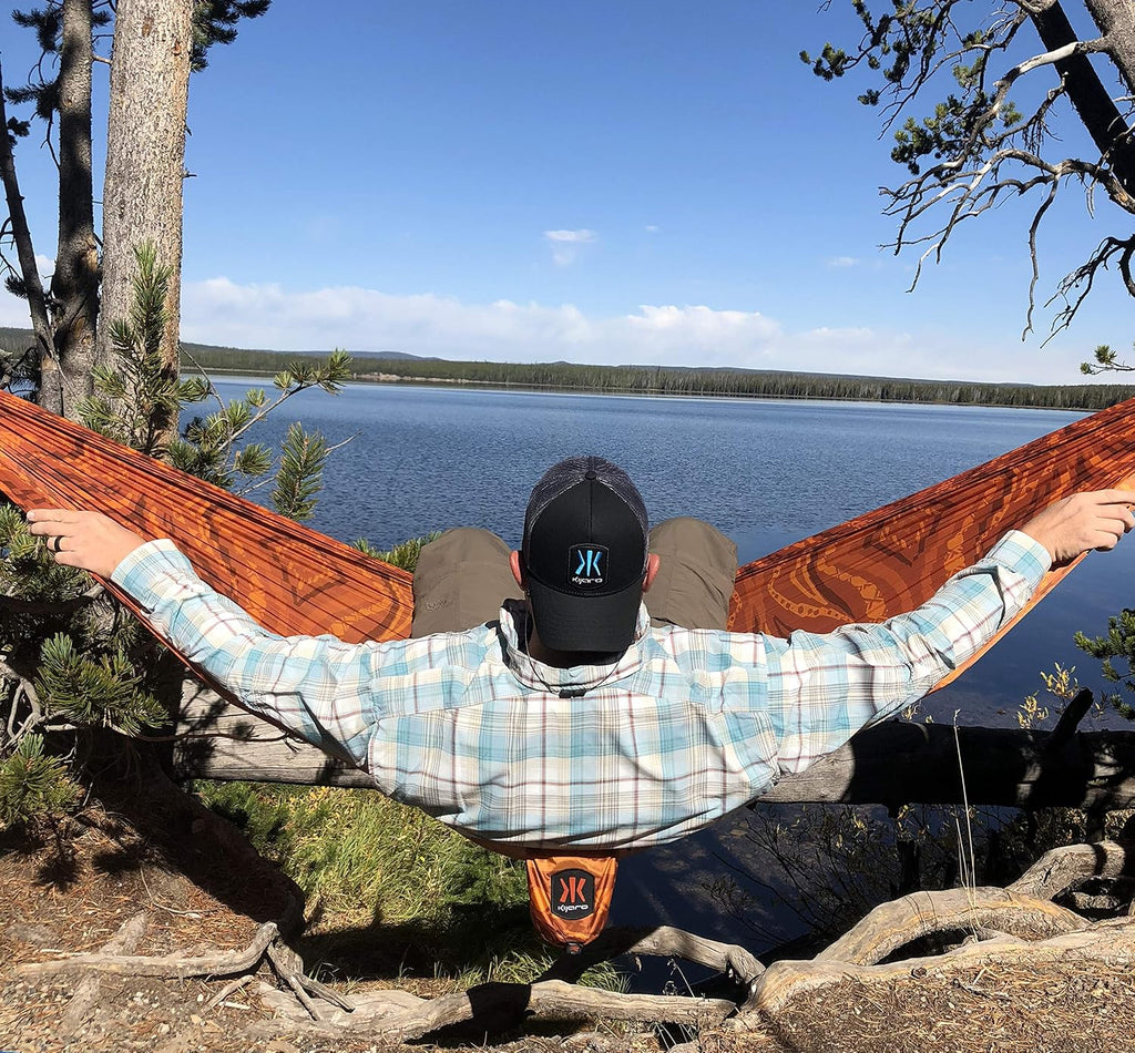 Kijaro Lightweight Hammock – Perfect Backpacking Hammock, Portable Hammock & Camping Hammock – Holds Up to 300lbs – Various Outdoor Hammock Colors & Patterns