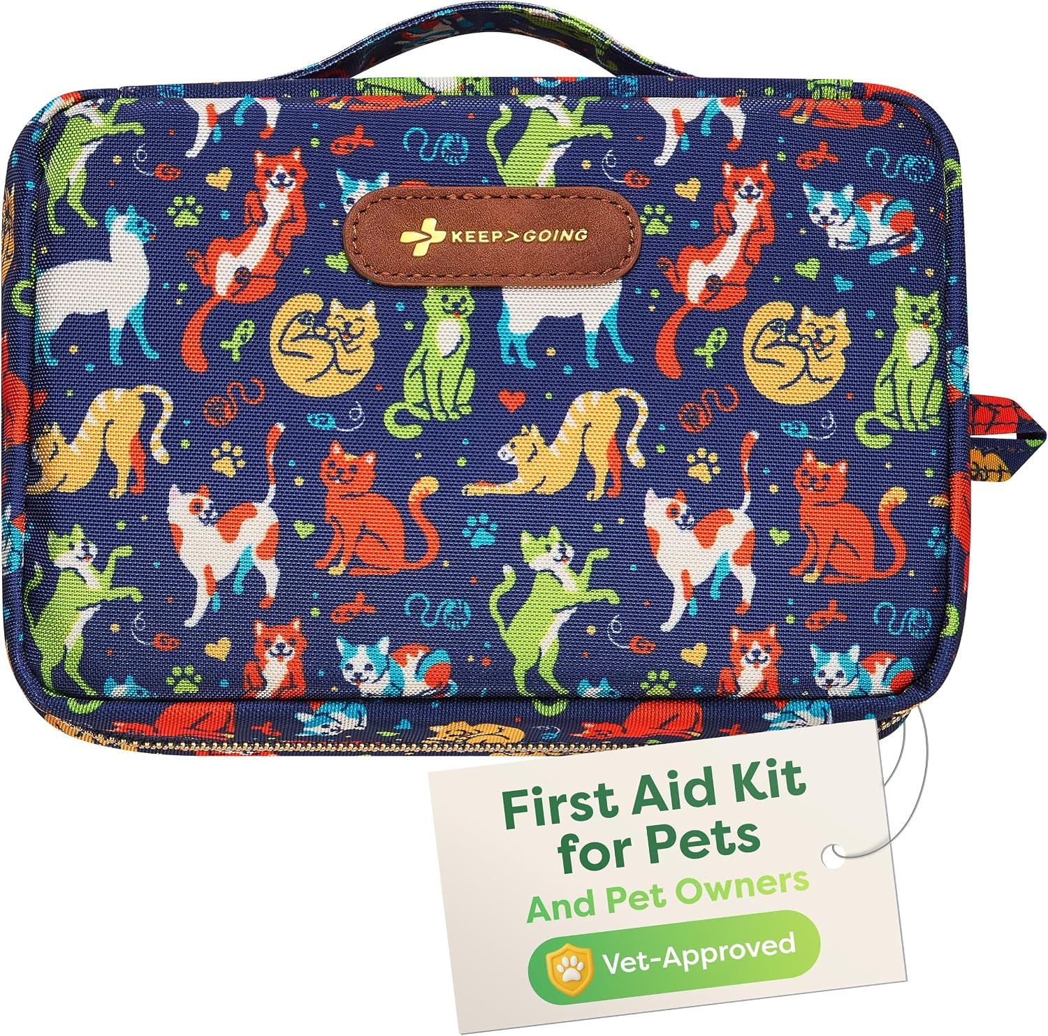 KeepGoing Pet First Aid Kit for Dogs & Cats, 99 Pc. Travel Emergency Kit
