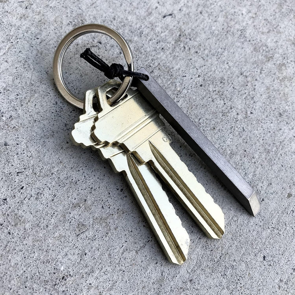 The Mighty Bar Mini- Titanium Keychain Pry Bar, Ultra Minimalist Slim EDC Small Prybar Multitool for your keys, Keyring Pry Tool, Every Day Carry Mini Prybar. Made by Gear Spool
